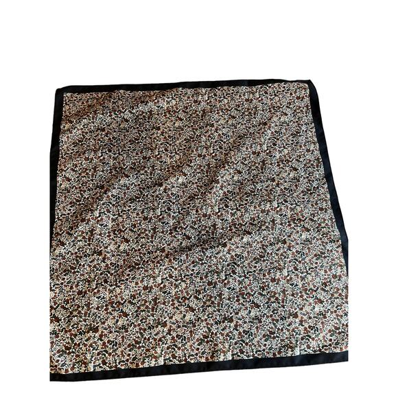 Cejon Accessories - Vintage Cejon tiny brown floral print scarf